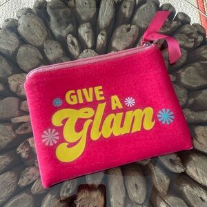 Benefit WoW Bag, Pink Velvet, Pouch, Cosmetic, Brand New, Give It A Glam Bag